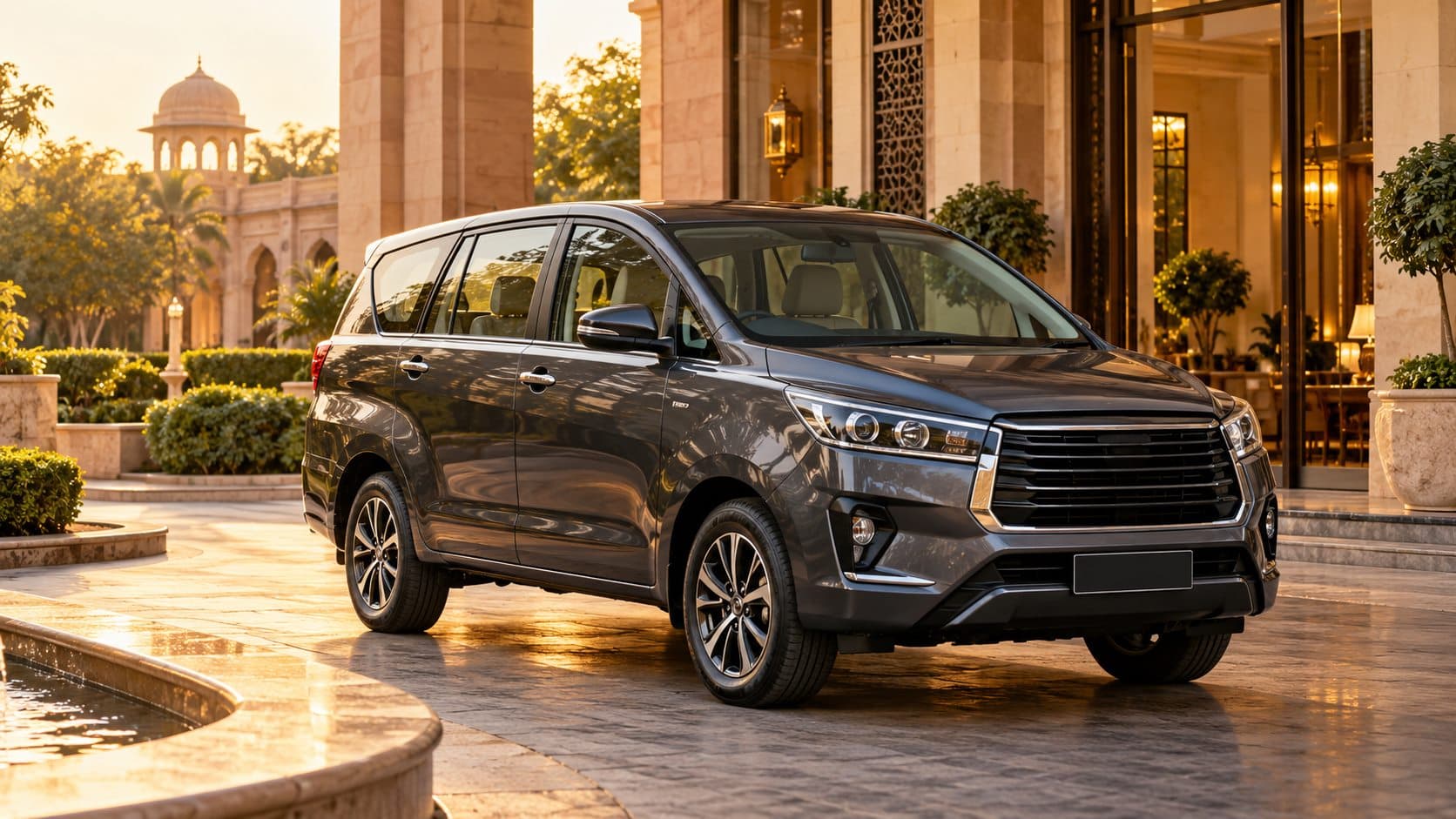 Illustrative unbranded vehicle image for travel options