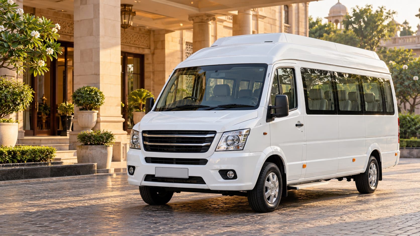 Tempo Traveller for Hotel Kavya Inn journeys